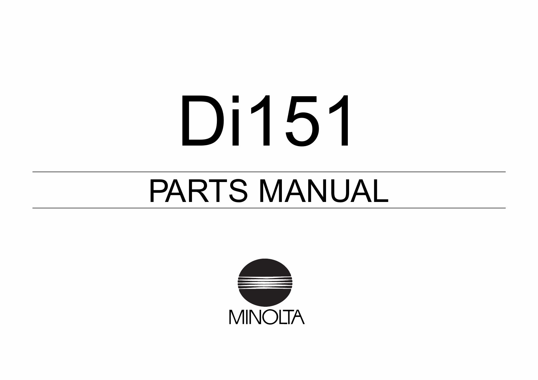 Konica-Minolta MINOLTA Di151 Parts Manual-1